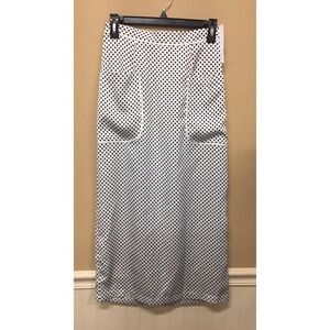 Topshop Monochrome Spot Pocket Midi Skirt